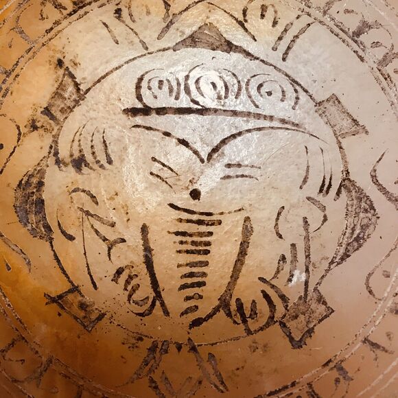 VTG Alabaster Ashtray Elephant Inlay Mid-Century Genuine Hand Made Marble Onyx - Picture 2 of 11